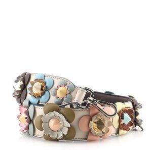 Fendi Flowerland Studded Strap You Multicolor bag leather shoulder strap